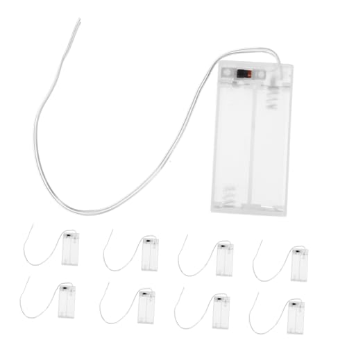 Yardwe 1 Satz Lichterketten-batteriekasten Batteriehalter Aus Kunststoff Praktischer Batteriehalter Aa-batteriegehäuse Leerer Batteriehalter Batteriefach Abs Transparent 10st von Yardwe