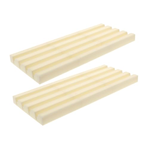 Yardwe 2 Stück Spielkarten Halterung Heimspielkarten Stehen Kartenspielhalter Spielständer Bürokarten Stehen Domino-Halter-Organizer Domino-halterständer Spielkartenhalter Beige Plastik von Yardwe