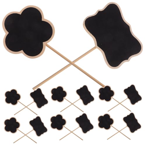 Yardwe 20st Sukkulenten-dekoration Gartenpflanzen Zeichen Kleines Tafelschild Gartenmarkierungen Mini-tafel-staffelei-schilder Tags Für Gartenpflanzen Pflanzenzeichen Holz Black von Yardwe