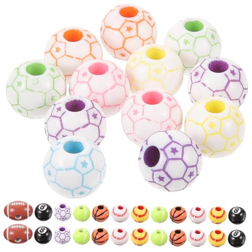 Yardwe 350 Stück Teiliges DIY Schmuckperlen mit Sport Motiven Bunte Abstandsperlen für Armband und Halskettenherstellung Leicht zu Fädelnde Kunststoffperlen für Kreative Bastelideen Yardwe 350 Stück Teiliges DIY Schmuckperlen mit Sport Motiven Bunte Abstandsperlen für Armband und Halskettenherstellung Leicht zu Fädelnde Kunststoffperlen für Kreative Bastelideen von Yardwe