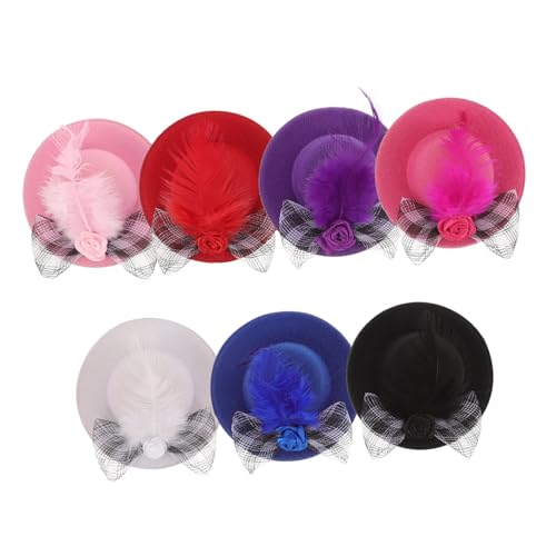 Yardwe 6 Stück Miniaturhüte Puppenaccessoires Puppenhut Handwerkliche Puppenhüte Puppe-Tops-Hut Tea-Party-Hüte Kostüm Haarpuppe schnell Mini-Hut Puppenhaare zum Basteln Polyester Yardwe 6 Stück Miniaturhüte Puppenaccessoires Puppenhut Handwerkliche Puppenhüte Puppe-Tops-Hut Tea-Party-Hüte Kostüm Haarpuppe schnell Mini-Hut Puppenhaare zum Basteln Polyester von Yardwe
