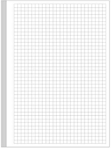 A5 ungelochtes Raster-Nachfüllpapier – Grafikpapier für Ringbuch/Discbound Notizbuch-Planer-Einlagen, 100 Blatt/200 Seiten, 100 g/m² weiße Seiten, 14,7 x 21,1 cm von Yaridar