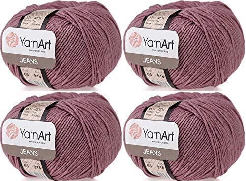 4 Knäuel 55% Baumwolle 45% Acryl YarnArt Jeans Garn 200 g 600 Yds (65) von Yarn Art