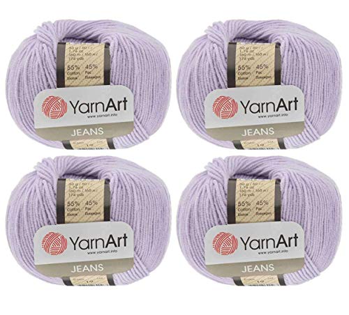 4 Knäuel 55 % Baumwolle 45 % Acryl YarnArt Jeans Garn 200 g von Yarn Art