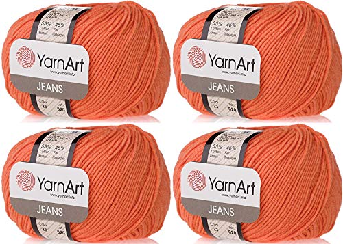 4 Knäuel 55 % Baumwolle 45 % Acryl YarnArt Jeans Garn 200 g von Yarn Art