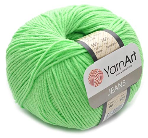 55% Baumwolle 45% Acryl YarnArt Jeans Sport Garn 1 Knäuel 50 g 170 Yds (60) von Yarn Art