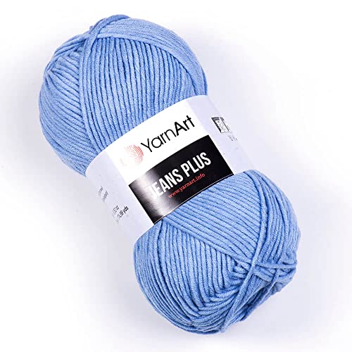 Yarn Art Jeans Plus Garn, 55% Baumwolle, 45% Polyacryl, 100 g, 160 m, Garngewicht: 4: Kammgarn (15) von Yarn Art