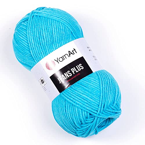 Yarn Art Jeans Plus Garn, 55% Baumwolle, 45% Polyacryl, 100 g, 160 m, Garngewicht: 4: Kammgarn (33) von Yarn Art