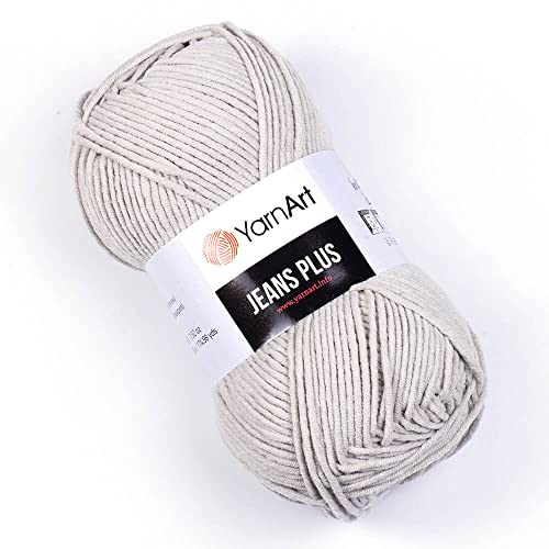 Yarn Art Jeans Plus Garn, 55 % Baumwolle, 45 % Polyacryl, 100 g, 160 m, Garngewicht 4: Kammgarn (49) von Yarn Art