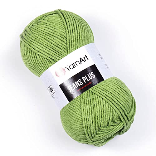 Yarn Art Jeans Plus Garn, 55 % Baumwolle, 45 % Polyacryl, 100 g, 160 m, Garngewicht 4: Kammgarn, 69 von Yarn Art