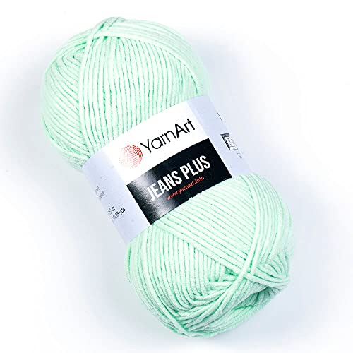 Yarn Art Jeans Plus Garn, 55 % Baumwolle, 45 % Polyacryl, 100 g, 160 m, Garngewicht 4: Kammgarn, 79 von Yarn Art