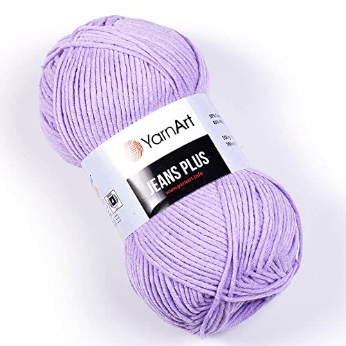 Yarn Art Jeans Plus Garn, 55 % Baumwolle, 45 % Polyacryl, 100 g, 160 m, Garngewicht 4: Kammgarn, 89 von Yarn Art