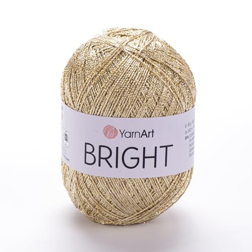 YarnArt Helles, metallisch glänzendes Garn – ideal für Sommerblusen, Schals, Taschen, Hüte und Schnürarbeiten – strapazierfähige Polyamid-Mischung mit seidig glatter Textur für einfaches Stricken und von Yarn Art