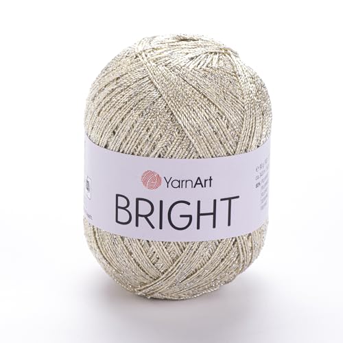 YarnArt Helles, metallisch glänzendes Garn – ideal für Sommerblusen, Schals, Taschen, Hüte und Schnürarbeiten – strapazierfähige Polyamid-Mischung mit seidig glatter Textur für einfaches Stricken und von Yarn Art