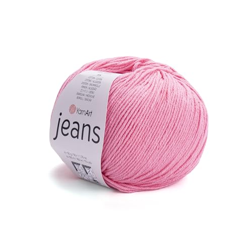 YarnArt Jeans Sport Garn, 55 % Baumwolle, 45 % Acryl, 1 Knäuel, 50 g, 170 Yds Baumwollgarn, Strickgarn, weiches Garn, Amigurumi-Baumwollgarn (78) von Yarn Art