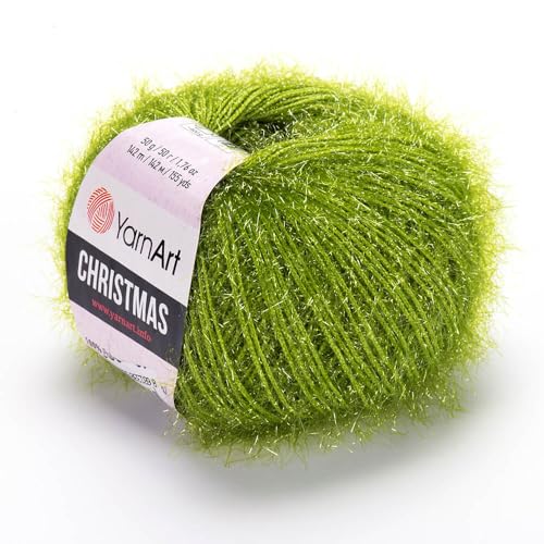 Yarnart Christmas Fantasy Sparkly Strickgarn, Me Tallic Garn, Sparkle Garn, Glanzgarn, Wimperngarn, 100% Polyamid, 49.9 g, 155 Yds, 50 Gramm, Amigurumi-Garn (43) von Yarn Art