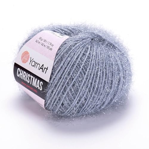 Yarnart Christmas Fantasy Sparkly Strickgarn, Me Tallic Garn, Sparkle Garn, Glanzgarn, Wimperngarn, 100% Polyamid, 1,7 Unzen, 155 Yds, 50 Gramm, Amigurumi Garn (44) von Yarn Art