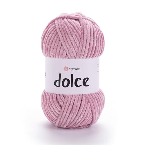 Yarnart Dolce Yarn by yarnart Weicher Chenille-Samt, super sperriges Garn, Decken-Amigurumi-Häkelgarn, 100 g, 130 Meter (769) von Yarn Art