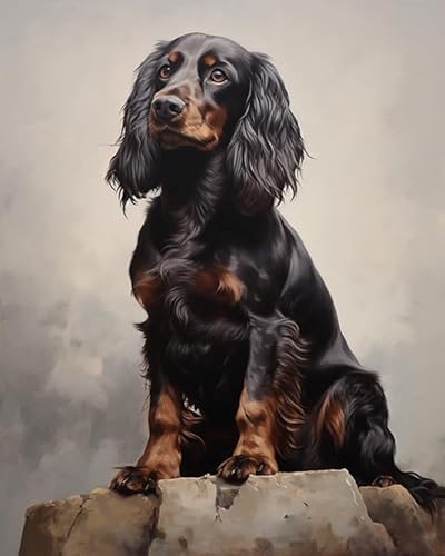 YarnAdventures Malen Nach Zahlen Kinder Anfänger,Tiere Hund Charles Spaniel,DIY Ölgemälde Leinwand Kit für Geschenke und Home Wand Dekor,40x50cm Ohne Rahmen von YarnAdventures