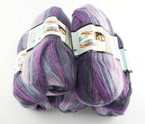 YarnArt 5 x 100 g Angora Active Batik Wolle Mehrfarbig mit Farbverlauf 500 Gramm Wolle mit 25% Mohair-Anteil türkische Wolle (847) von Yarn Art