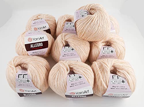 YarnArt Allegro Batik Garn Baumwollgarn Wolle 500g 1450m/500g 10x50g Yarnarts (704) von YarnArt