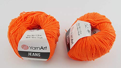 YarnArt Jeans Garn Baumwollgarn Amigurumi Babygarn Wolle 50g Yarn Art 160m/50g (77) von YarnArt