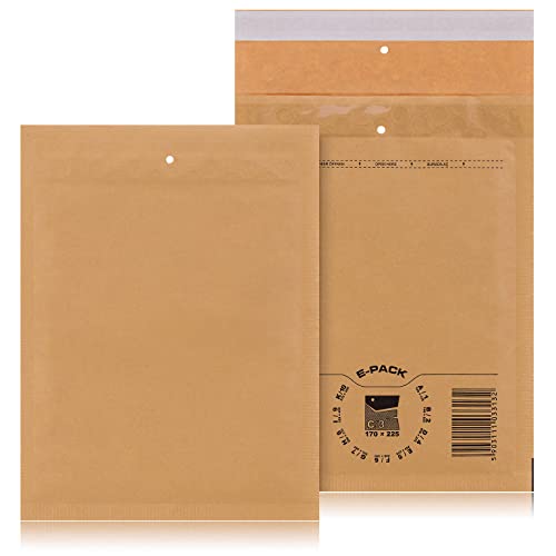 C3 400 St. Luftpolstertaschen Versandtaschen E-PACK C/3 Braun 170×225 Luftpolsterumschlag von Yaro