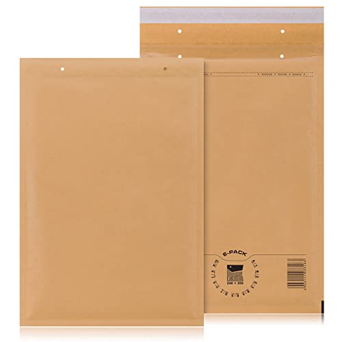 F6 1000 St. Luftpolstertaschen Versandtaschen E-PACK F/6 Braun 240×350 Luftpolsterumschlag von Yaro