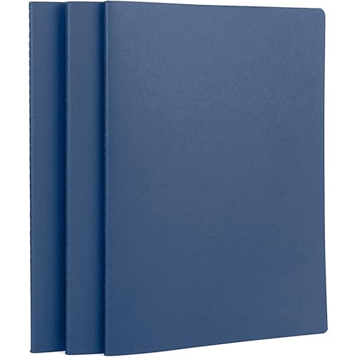 Yarotm Notizbuch A4 Liniert - 3 Stück Notebook Königsblau - 80 Seiten Notizblock A4 21x29.2cm - 100GSM Papier Liniert Tagebuch Reisen - Notizheft A4 Collegeblock Reisetagebuch von Yarotm