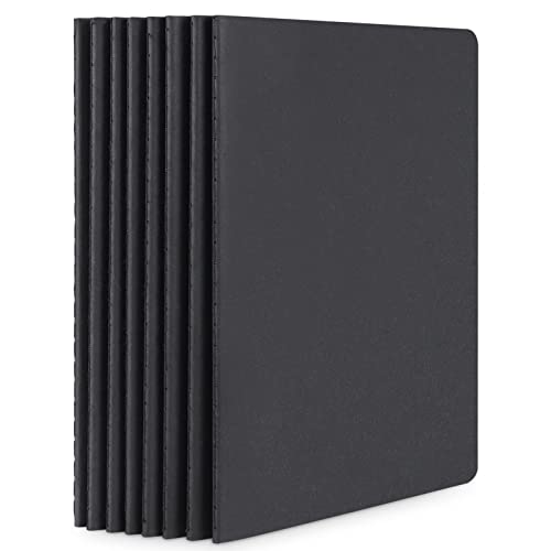 Yarotm Notizbuch A5 Kariert - 8 Stück Squared Notizblock A5 14x21cm - 100GSM Papier Kariert 5x5mm Notebook - 60 Seiten Collegeblock Tagebuch - Notizheft A5 Reisetagebuch, Schwarz von Yarotm