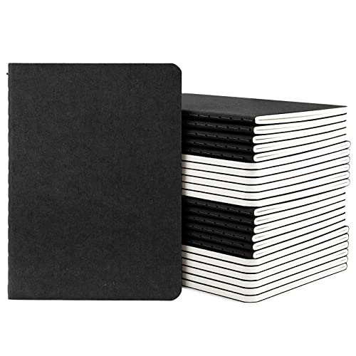 Yarotm Notizbuch A6 Dotted - 24 Pack Tagebuch Notizbücher - 10x14cm Schwarz Notizblöcke A6-100GSM Papier Gepunktet 5mm Notebook - 60 Seiten Notizheft A6 Notizbuch Klein Reisetagebuch von Yarotm