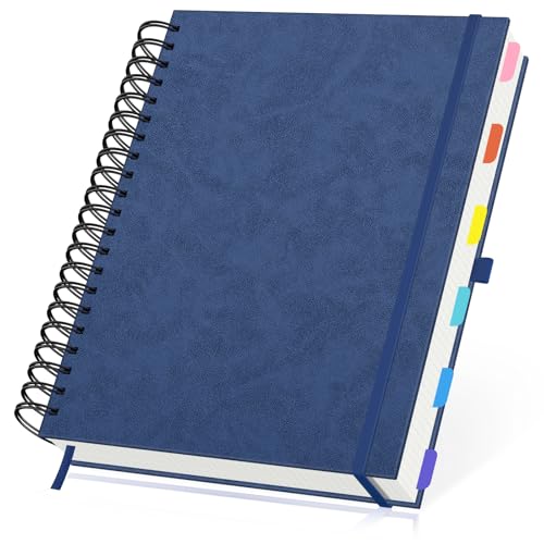 Yarotm Spiralblock A4 Kariert - 1 Stück 100GSM Kariert 5mm Papier Notizblock Hardcover - 120 Blatt/240 Seiten Notizbuch a4 Ringbuch PU Leder Dunkelblau - 28.5x21.6cm Collegeblock Yarotm Spiralblock A4 Kariert - 1 Stück 100GSM Kariert 5mm Papier Notizblock Hardcover - 120 Blatt/240 Seiten Notizbuch a4 Ringbuch PU Leder Dunkelblau - 28.5x21.6cm Collegeblock von Yarotm