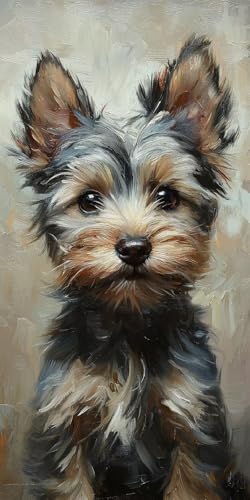 Diamond Painting Hund Kinder Erwachsene Set, 5D DIY Diamant Painting Schnauzer Bilder Full Set, Daiments Painting Bastelset Erwachsene Frauen, Dimond nach Zahlen Painting Set Dekor 30x60cm G-7 von Yarqzhng