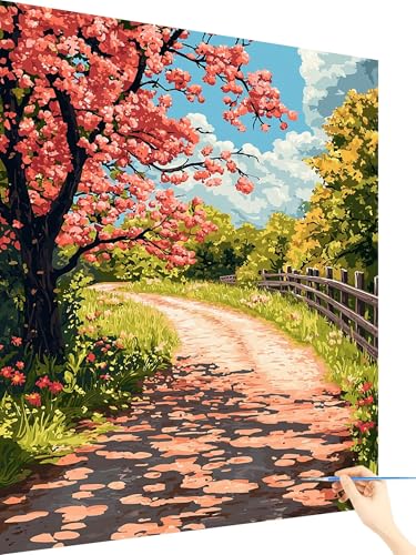 Malen Nach Zahlen Erwachsene Baum Paint by Numbers Blume, Malen Nach Zahlen ab 7 Jahre Mädchen, Handgemalt Ölgemälde Leinwand mit Pinseln und Acrylfarben Geschenke für Frauen Ohne Rahmen 60x80cm L-58 Malen Nach Zahlen Erwachsene Baum Paint by Numbers Blume, Malen Nach Zahlen ab 7 Jahre Mädchen, Handgemalt Ölgemälde Leinwand mit Pinseln und Acrylfarben Geschenke für Frauen Ohne Rahmen 60x80cm L-58 von Yarqzhng