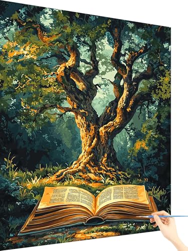 Malen Nach Zahlen Erwachsene Baum Paint by Numbers Retro, Malen Nach Zahlen ab 7 Jahre Mädchen, Handgemalt Ölgemälde Leinwand mit Pinseln und Acrylfarben Geschenke für Frauen Ohne Rahmen 60x80cm E-48 Malen Nach Zahlen Erwachsene Baum Paint by Numbers Retro, Malen Nach Zahlen ab 7 Jahre Mädchen, Handgemalt Ölgemälde Leinwand mit Pinseln und Acrylfarben Geschenke für Frauen Ohne Rahmen 60x80cm E-48 von Yarqzhng