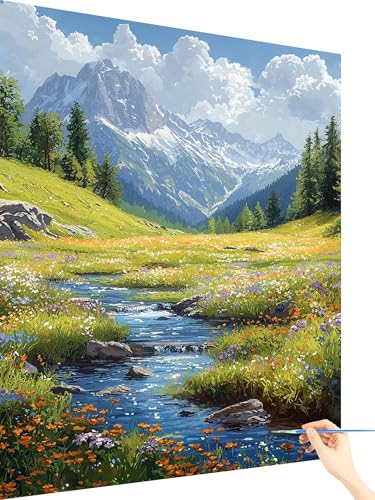 Malen Nach Zahlen Erwachsene Berg Paint by Numbers Natur, Malen Nach Zahlen ab 7 Jahre Mädchen, Handgemalt Ölgemälde Leinwand mit Pinseln Acrylfarben Geschenke für Frauen Deko Ohne Rahmen 60x80cm W-4 Malen Nach Zahlen Erwachsene Berg Paint by Numbers Natur, Malen Nach Zahlen ab 7 Jahre Mädchen, Handgemalt Ölgemälde Leinwand mit Pinseln Acrylfarben Geschenke für Frauen Deko Ohne Rahmen 60x80cm W-4 von Yarqzhng