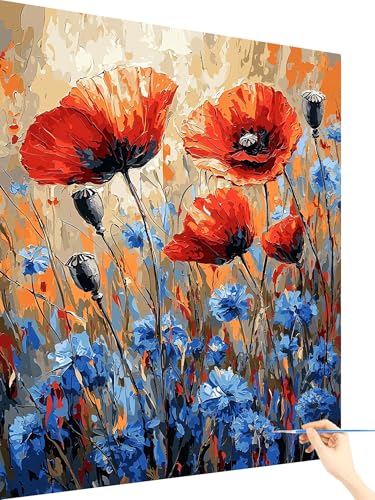 Malen Nach Zahlen Erwachsene Blume Paint by Numbers Anlage, Malen Nach Zahlen ab 7 Jahre Mädchen, Handgemalt Ölgemälde Leinwand mit Pinseln Acrylfarben Geschenke für Frauen Ohne Rahmen 60x80cm A-84 Malen Nach Zahlen Erwachsene Blume Paint by Numbers Anlage, Malen Nach Zahlen ab 7 Jahre Mädchen, Handgemalt Ölgemälde Leinwand mit Pinseln Acrylfarben Geschenke für Frauen Ohne Rahmen 60x80cm A-84 von Yarqzhng