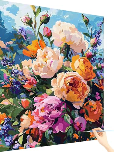 Malen Nach Zahlen Erwachsene Blume Paint by Numbers Anlage, Malen Nach Zahlen ab 7 Jahre Mädchen, Handgemalt Ölgemälde Leinwand mit Pinseln Acrylfarben Geschenke für Frauen Ohne Rahmen 70x90cm T-60 Malen Nach Zahlen Erwachsene Blume Paint by Numbers Anlage, Malen Nach Zahlen ab 7 Jahre Mädchen, Handgemalt Ölgemälde Leinwand mit Pinseln Acrylfarben Geschenke für Frauen Ohne Rahmen 70x90cm T-60 von Yarqzhng