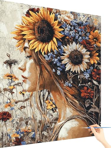Malen Nach Zahlen Erwachsene Blume Paint by Numbers Frau, Malen Nach Zahlen ab 7 Jahre Mädchen, Handgemalt Ölgemälde Leinwand mit Pinseln und Acrylfarben Geschenke für Frauen Ohne Rahmen 60x80cm A-93 Malen Nach Zahlen Erwachsene Blume Paint by Numbers Frau, Malen Nach Zahlen ab 7 Jahre Mädchen, Handgemalt Ölgemälde Leinwand mit Pinseln und Acrylfarben Geschenke für Frauen Ohne Rahmen 60x80cm A-93 von Yarqzhng
