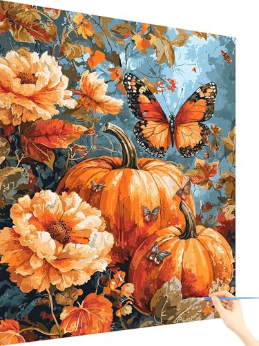 Malen Nach Zahlen Erwachsene Blume Paint by Numbers Schmetterling, Malen Nach Zahlen ab 7 Jahre Mädchen, Handgemalt Ölgemälde Leinwand mit Pinseln Acrylfarben Geschenke für Frauen Deko 60x80cm J-42 Malen Nach Zahlen Erwachsene Blume Paint by Numbers Schmetterling, Malen Nach Zahlen ab 7 Jahre Mädchen, Handgemalt Ölgemälde Leinwand mit Pinseln Acrylfarben Geschenke für Frauen Deko 60x80cm J-42 von Yarqzhng