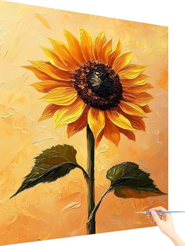 Malen Nach Zahlen Erwachsene Blume Paint by Numbers Sonnenblume, Malen Nach Zahlen ab 7 Jahre Mädchen, Handgemalt Ölgemälde Leinwand mit Pinseln und Acrylfarben Geschenke für Frauen Deko 70x90cm F-92 Malen Nach Zahlen Erwachsene Blume Paint by Numbers Sonnenblume, Malen Nach Zahlen ab 7 Jahre Mädchen, Handgemalt Ölgemälde Leinwand mit Pinseln und Acrylfarben Geschenke für Frauen Deko 70x90cm F-92 von Yarqzhng