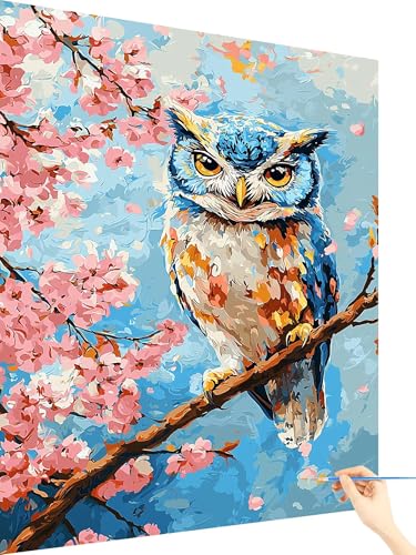 Malen Nach Zahlen Erwachsene Eule Paint by Numbers Blume, Malen Nach Zahlen ab 7 Jahre Mädchen, Handgemalt Ölgemälde Leinwand mit Pinseln und Acrylfarben Geschenke für Frauen Ohne Rahmen 20x30cm H-21 Malen Nach Zahlen Erwachsene Eule Paint by Numbers Blume, Malen Nach Zahlen ab 7 Jahre Mädchen, Handgemalt Ölgemälde Leinwand mit Pinseln und Acrylfarben Geschenke für Frauen Ohne Rahmen 20x30cm H-21 von Yarqzhng