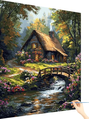 Malen Nach Zahlen Erwachsene Landschaft Paint by Numbers Kabine, Malen Nach Zahlen ab 7 Jahre Mädchen, Handgemalt Ölgemälde Leinwand mit Pinseln und Acrylfarben Geschenke für Frauen Deko 70x90cm M-35 Malen Nach Zahlen Erwachsene Landschaft Paint by Numbers Kabine, Malen Nach Zahlen ab 7 Jahre Mädchen, Handgemalt Ölgemälde Leinwand mit Pinseln und Acrylfarben Geschenke für Frauen Deko 70x90cm M-35 von Yarqzhng