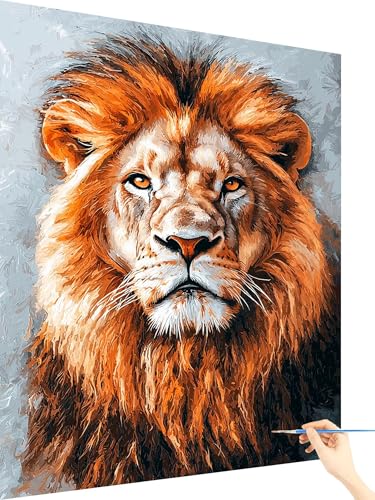 Malen Nach Zahlen Erwachsene LöWe Paint by Numbers Tier, Malen Nach Zahlen ab 7 Jahre Mädchen, Handgemalt Ölgemälde Leinwand mit Pinseln Acrylfarben Geschenke für Frauen Deko Ohne Rahmen 60x80cm L-55 Malen Nach Zahlen Erwachsene LöWe Paint by Numbers Tier, Malen Nach Zahlen ab 7 Jahre Mädchen, Handgemalt Ölgemälde Leinwand mit Pinseln Acrylfarben Geschenke für Frauen Deko Ohne Rahmen 60x80cm L-55 von Yarqzhng