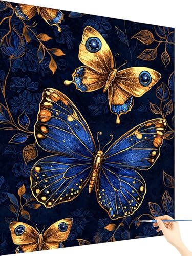 Malen Nach Zahlen Erwachsene Schmetterling Paint by Numbers Anlage, Malen Nach Zahlen ab 7 Jahre Mädchen, Handgemalt Ölgemälde Leinwand mit Pinseln Acrylfarben Geschenke für Frauen Deko 70x90cm X-6 Malen Nach Zahlen Erwachsene Schmetterling Paint by Numbers Anlage, Malen Nach Zahlen ab 7 Jahre Mädchen, Handgemalt Ölgemälde Leinwand mit Pinseln Acrylfarben Geschenke für Frauen Deko 70x90cm X-6 von Yarqzhng