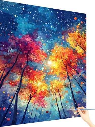 Malen Nach Zahlen Erwachsene Sternenhimmel Paint by Numbers Baum, Malen Nach Zahlen ab 7 Jahre Mädchen, Handgemalt Ölgemälde Leinwand mit Pinseln und Acrylfarben Geschenke für Frauen Deko 70x90cm Z-67 Malen Nach Zahlen Erwachsene Sternenhimmel Paint by Numbers Baum, Malen Nach Zahlen ab 7 Jahre Mädchen, Handgemalt Ölgemälde Leinwand mit Pinseln und Acrylfarben Geschenke für Frauen Deko 70x90cm Z-67 von Yarqzhng