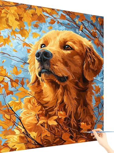 Malen Nach Zahlen Erwachsene Tier Paint by Numbers Hund, Malen Nach Zahlen ab 7 Jahre Mädchen, Handgemalt Ölgemälde Leinwand mit Pinseln Acrylfarben Geschenke für Frauen Deko Ohne Rahmen 50x70cm W-52 Malen Nach Zahlen Erwachsene Tier Paint by Numbers Hund, Malen Nach Zahlen ab 7 Jahre Mädchen, Handgemalt Ölgemälde Leinwand mit Pinseln Acrylfarben Geschenke für Frauen Deko Ohne Rahmen 50x70cm W-52 von Yarqzhng