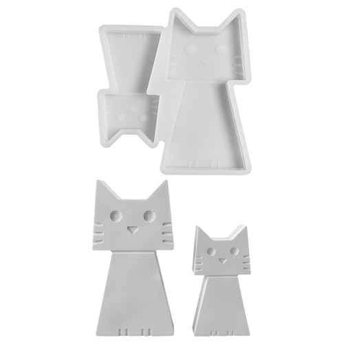 Silikonformen Gießformen Katze Kerzenformen zum Gießen, Silikonform Katze Kerzengießform 3D Silikonform Kerzenhalter, Niedliche Katze Gips Zum Gießen, Silikon Gießform Katze, Gießformen Silikon Katze von Yarteim