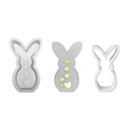 Silikonformen Gießformen Ostern,DIY Osterhase Silikonform Ostern,Silikonform Hase Gips Zum Gießen Ostern Gießformen Silikon Frühling,Giessform Silikon Ostern Gießform Frühling für DIY Osterdeko von Yarteim