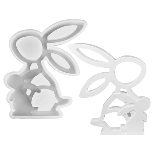 Silikonformen Gießformen Ostern,Silikonform Ostern Hase 3D Kaninchen Gießform Ostern Gipsformen zum Gießen Gießformen Silikon Ostern Silikonform Osterhase Epoxidharz Formen (J) von Yarteim